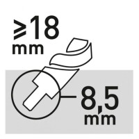 Schlangenbohrer mit Gewindespitze Ø 8,0 x 230 mm 1 Stück