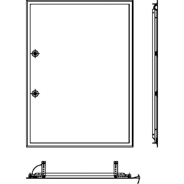Revisionstür Z-Profil weiß mit Vierkantverschluss 40 x 70 cm