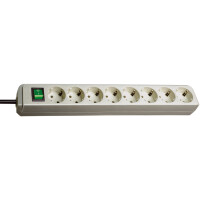 Brennenstuhl Eco-Line Steckdosenleiste mit Schalter 8 Stück lichtgrau