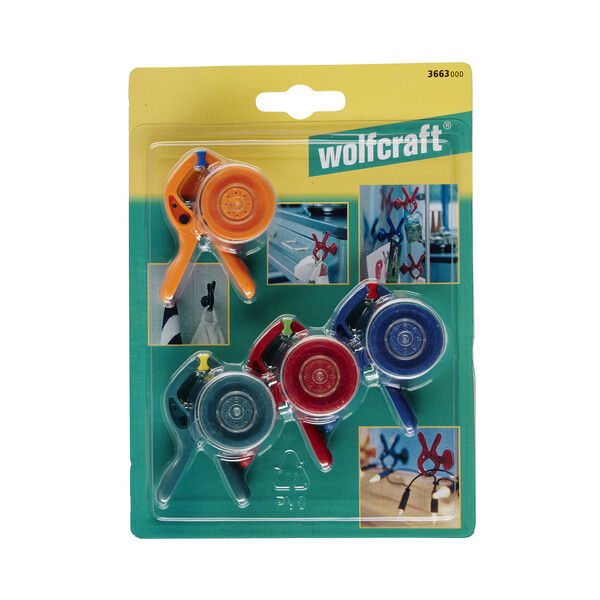 Wolfcraft Mini-Federzwingen-Set mit Saugnapf microfix S 4-tlg.