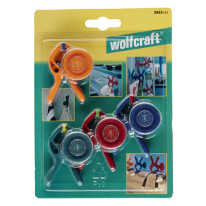 Wolfcraft Mini-Federzwingen-Set mit Saugnapf microfix S...