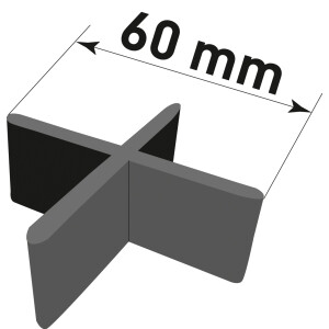 Fugenkreuze für Bodenplatten aus Kunststoff 10 mm Höhe 3 mm