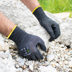 Leibwächter Handschuhe LW551 Basalt Noppen Nylon-Spandex mit Nitril