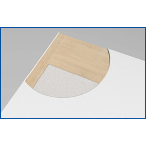 Eclisse Holzschiebetürblatt 40 mm CPL weiß für UNICO und UNILATERALE