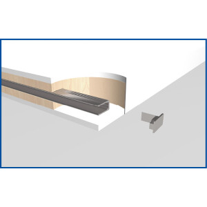 Eclisse Holzschiebetürblatt 40 mm CPL weiß für UNICO und UNILATERALE