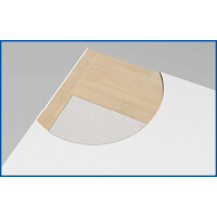 Eclisse Holzschiebetürblatt 40 mm CPL weiß für SYNTESIS 1235 mm x 2110 mm