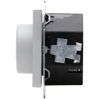 Kopp ATHENIS – Druck-Wechsel-Universaldimmer für Glühlampen, Halogenlampen, dimmbare LED, Farbe: Grau matt