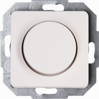 Kopp MILANO – Kombigerät – Druck-Wechselschalter, Dimmer, für LED, Glühlampen, Halogenlampen, Farbe: Weiß