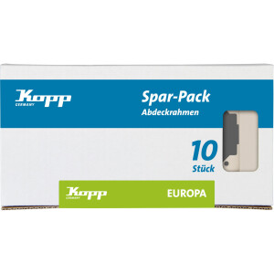 Kopp EUROPA – Abdeckrahmen 1-fach, Farbe: Cremeweiß, Profi-Pack: 10 Stück