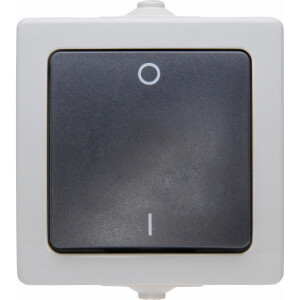 Kopp NAUTIC – Ausschalter, 2-polig, Farbe: Grau