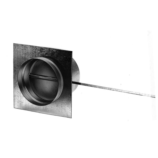 Upmann Zuluftklappe mit Gummidichtung und Flanschplatte 100 mm