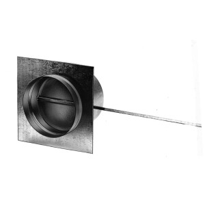 Upmann Zuluftklappe mit Gummidichtung und Flanschplatte 150 mm